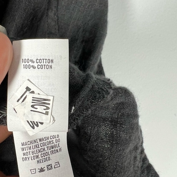 Aerie Tie Gauze Shortall Romper Medium - Picture 5 of 6